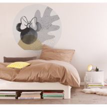 Komar - Poster autocollant forme ronde Disney Minnie de dos avec nœud papillon Art Moderne - 125 cm