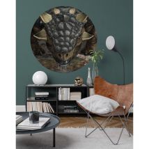 Komar - Poster autocollant forme ronde Dinosaure Tarchia - 125 cm