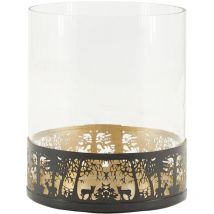 Photophore en métal et verre Fôret