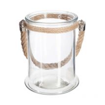Photophore en Verre 'Lena' 27cm Transparent