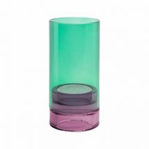 Photophore en verre soufflé H19.5cm Remember Bleu