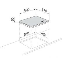 Airlux - piano cottura a gas 60cm 3 fuochi in acciaio inox - at635hix