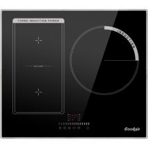 Cooksir - Piano Cottura Induzione 3 Fuochi Piano Cottura Elettrico con Touch Control, Piano Induzione da Incasso a 3 Piastre, Zona Flex per Funzione