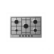 Zhw7cx piano cottura ad incasso a gas 5 fuochi inox da 75 cm comandi frontali - Zerowatt