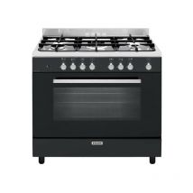 Glemgas - Cuisinière e-Cooker 90 x 60 cm black pearl - Four électrique multifonct glem - GE960CVBK2