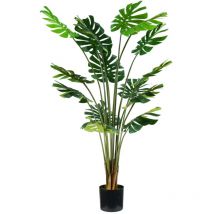 Pianta monstera in polietilene con 16 foglie, 170 cm