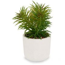 Pianta artificiale in vaso bianco