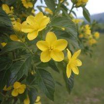 Pianta di gelsomino giallo humile Nudiflorum H120 cm rampicante vaso18cm foto reale