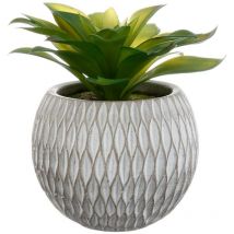 Pianta grassa artificiale vaso in cemento H17cm - Modello b Atmosphera Créateur D'intérieur