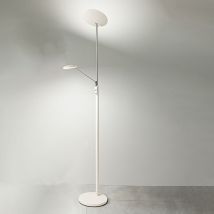 Piantana Moderna Miranda Metallo Bianco Acrilico Led 28w 3000k