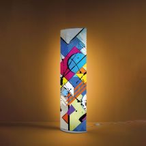 Piantana Moderna Litos Polilux Grafica Art 1 Luce Led 18w 3000k