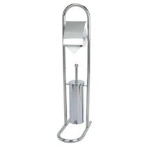 Porta carta igienica e porta scopino - Acciaio inossidabile