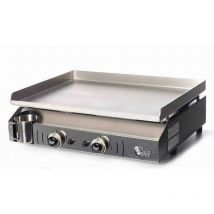 Piastra a gas nevada 2 bruciatori - Piastra in acciaio inox e scatola epoxy - NV1