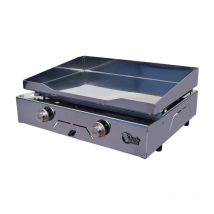 Piastra a gas sevilla 2 fire - Piastra e mobile in acciaio inox - SE22R