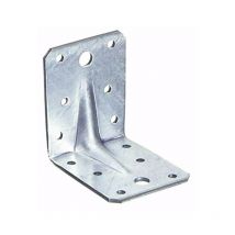 Piastra angolare nervata per elementi in legno 90x90x65 mm