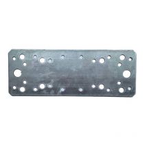 Piastra di giunzione dritta per legno in acciaio zincato a caldo di varie misure dimensione disponibile: mm 65 x 175 - 1 pz