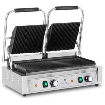 Piastra Per Panini Elettrica Grill Griglia Rigata 3.600 w 50 - 300 °c 2 Piastre
