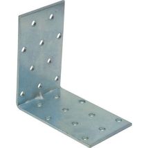 Sipa - Piastra Per Travi Piegata 80x80mm L 50mm Nervata Zincata Bianco