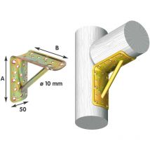 Piastra Tonda Ang. 90 Con Saetta Acciaio Trop 906 100X100 - 20 Pz
