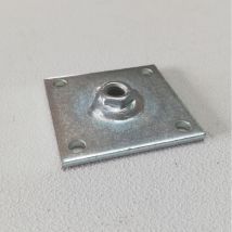 Piastrina 50x50x3mm in acciaio zincato dado m12 - 5pz