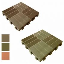 Piastrella Lepla' Pvc/Legno Chiusa Verde 40X40X5