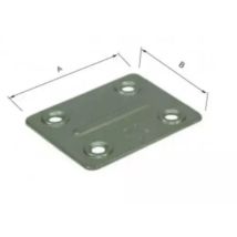 Piastrina Piana Zincata 4 Fori 50x40 Mm