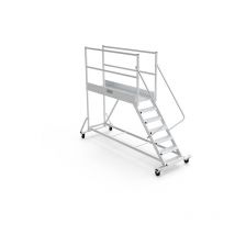 Piattaforma con ruote 8 gradini - Altezza massima di lavoro 3.60m - PTF208-GD