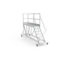 Piattaforma Con Ruote 8 Gradini - Altezza Massima Di Lavoro 3.60m - Ptf2508d-rs
