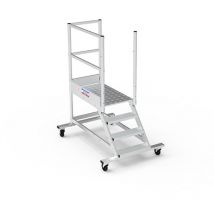 Piattaforma con ruote 6 gradini - Altezza massima di lavoro 3.20m - PTF106G-RS