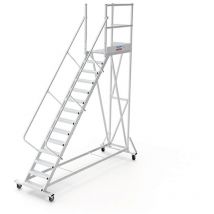 Piattaforma con ruote 13 gradini - Altezza massima di lavoro 4.60m - PTF113D-RS