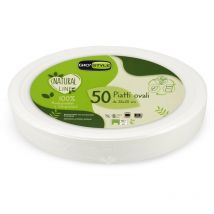 Piatti Ovali in Cellulosa D26 cm conf. 25 pz Giostyle