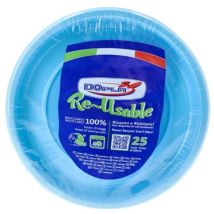 Cf.25 Piatti Piani Azzurro 11743 X1