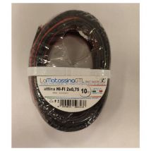 Piattina hi-fi Go-at Topline 2x0,75 10 metri rosso nero-m03vhh2x075rn10