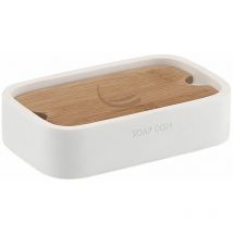 Piattino Porta Sapone Bagno Bianco In Bambu' Alisso
