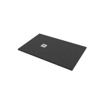 Piatto doccia 100x140 h.2,8 in marmo resina effetto pietra - Grafite opaco