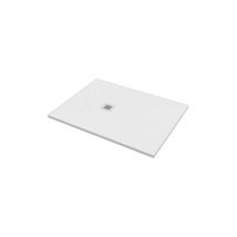 Bagno Expert - Piatto Doccia 100x140 H.2 8 In Marmo Resina Effetto Pietra Bianco