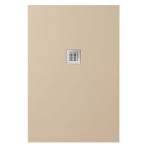 Parama - Piatto Doccia Rettangolare 70x100cm in Marmoresina Marrone Effetto Pietra Altezza 2,4cm Mod. Kos