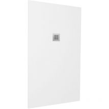 Parama - Piatto Doccia Rettangolare 90x120cm in Marmoresina Bianco Effetto Pietra Altezza 2,4cm Mod. Kos