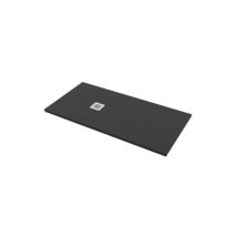Bagno Expert - Piatto doccia 75x140 h.2,8 in marmo resina effetto pietra grafite - Grafite opaco