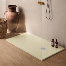Hatria - Piatto Doccia 80x140 Petrah3 Misure:: 80 x 140 - Superficie: Naturale - Colore:: Avorio