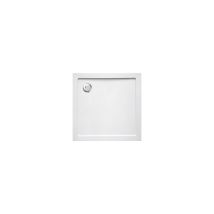 Tacoshop - Piatto doccia 90x90 cm quadrato ribassato easyflat resina H3.5 cm monaco Bianco