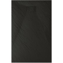 Idralite - Piatto doccia antracite effetto pietra mod. Blend 80x100 cm rettangolare