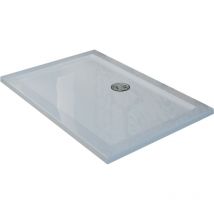 Idralite - Piatto doccia in acrilico bordato bianco lucido mod. Flower 90x120x4 cm rettangolare