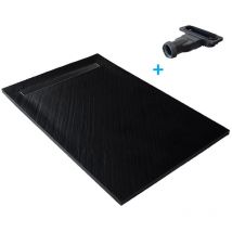 Marmox - Piatto doccia a canale 140 x 90 cm in pietra naturale - grafite