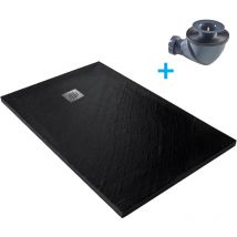 Marmox - Piatto doccia 150 x 100 cm in pietra naturale - grafite