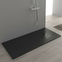 Essence Arredo Bagno - Piatto doccia acrilico antracite effetto pietra ultraslim altezza 2.6cm, dimensioni 90x120