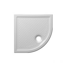 Ceramica Globo - Piatto doccia 80x80 h.6,5 angolare in ceramica bianco lucido