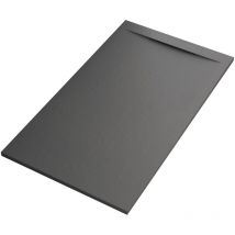 Olimpo Docce - Piatto doccia in marmoresina grigio scuro effetto pietra cemento vincent, seleziona misura 70x100