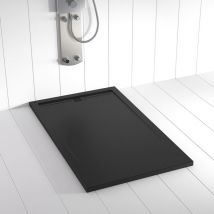 Shower Online - Piatto doccia in Resina flow Nero antiscivolo (grille coloure)- 80x90 cm - Griglia + Valvola gratis