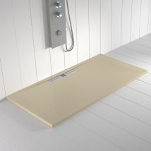 Piatto Doccia In Resina Wide Crema Antiscivolo - 80x150 Cm - Griglia + Valvola Gratis